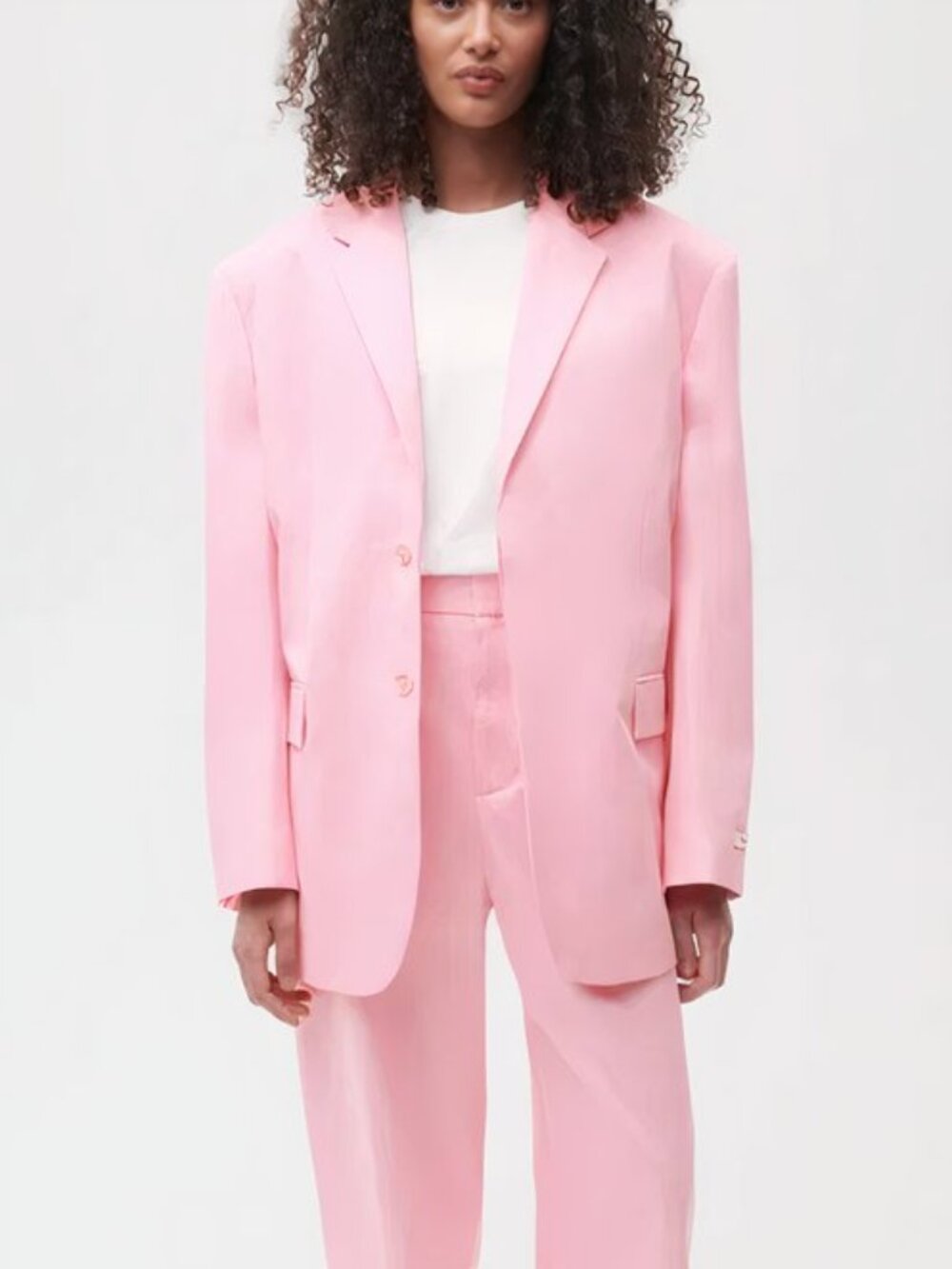 PANGAIA Organic Cotton Unisex Oversized Pink Tailored Jacket Size M